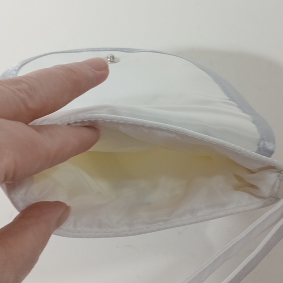 Woman's Girls Wrislet Purse White Bridal Flower Girl Clutch Faux Satin Bow - Picture 5 of 6